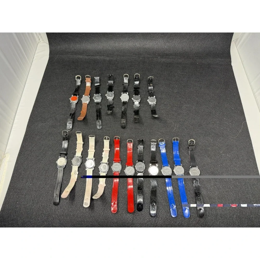 Lot of 18 Kids Educational Analog Watches Animal Sports Flower Rubber Strap